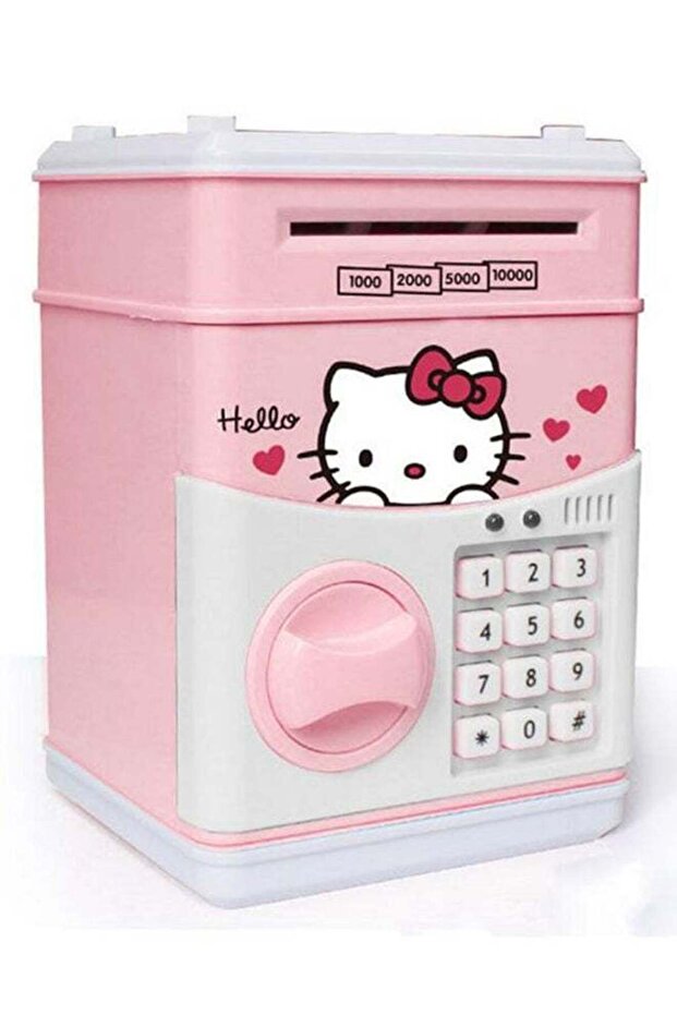 Hello Kitty Electronic Password Protected Piggy Bank Atm Machine For Money Saving - 1