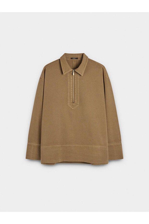 Fermuarlı Denim Gömlek - 6