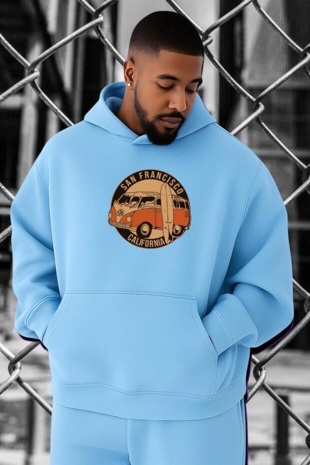 سويت شيرت مطبوع من سان فرانسيسكو ووسوس بمقاس كبير