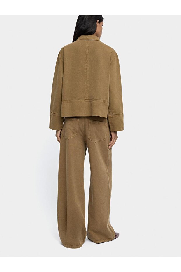 Fermuarlı Denim Gömlek - 3