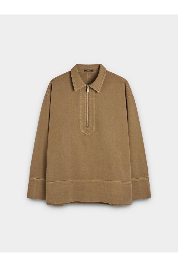 Fermuarlı Denim Gömlek - 8