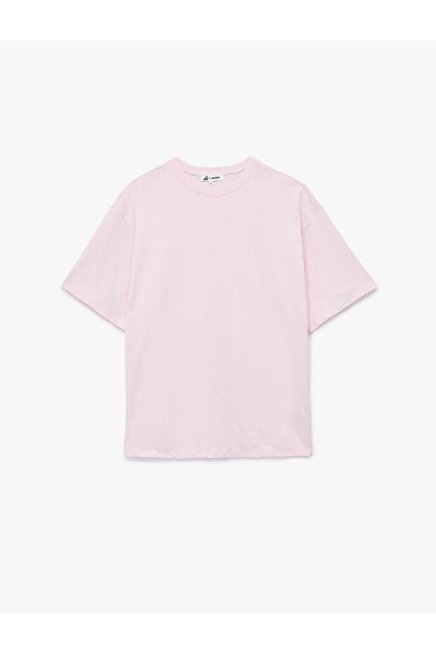 Short Sleeve Crew Neck Cotton Basic Oversize T-Shirt