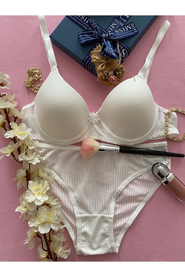 مجموعة سراويل داخلية من السيليكون Jakarkı Micro Waterway Underwire (سلكية) بدون دعم EBRT1113