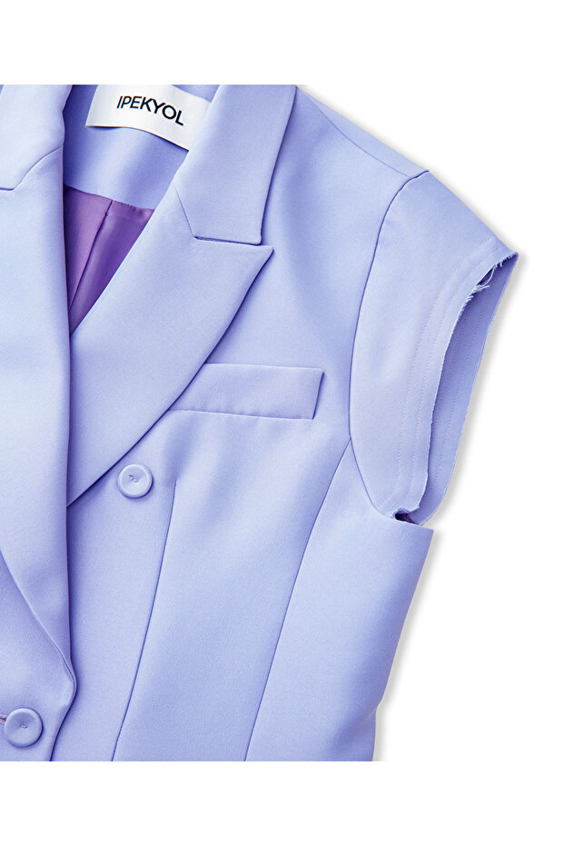 Oversize kruvaze yelek - 4