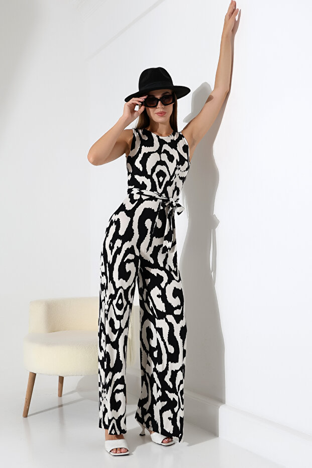 بذلة منقوشة بحزام الحمار الوحشي - 6