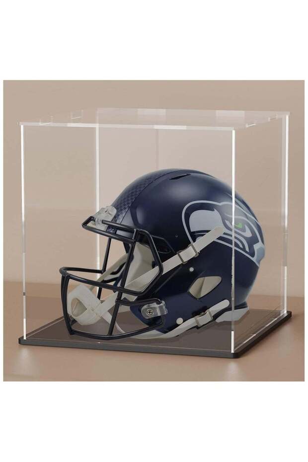 Acrylic Display Case – 12x12x12 Inch Cube with Matte Black Base and Lid for Collectibles and Figure