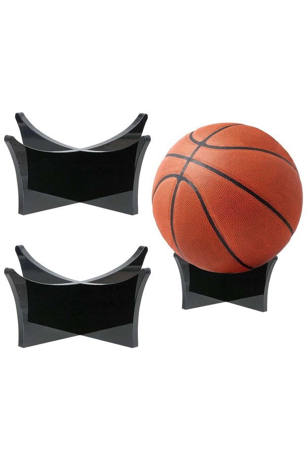 Football Stand, 3PCS Acrylic Basketball Football Display Stand Balls Holder for Bowling Ball, Rugby