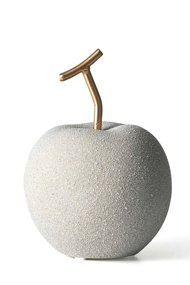 Apple Ceramic Statue Art Sculpture for Modern Home Decor Collectible Figurine Table Decor-25 cm