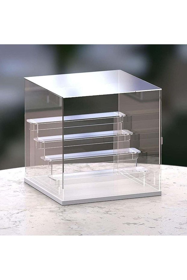 5-Tier Clear Acrylic Display Case with Door, Countertop Display Box for Collectibles, Mini Action F