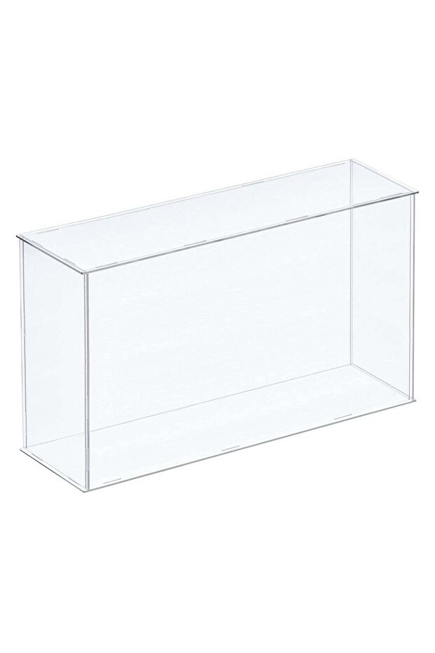 Acrylic Display Case Plastic Box Clear Assemble Dustproof Showcase 14x4.3x8 Inch for Collectibles I