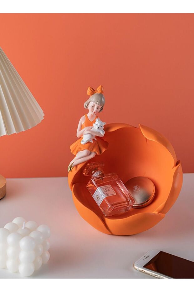 Modern Decor Resin Tray Statue Tray Storage Key Holder Candy Jewelry Earrings Tray Suitable for Hom