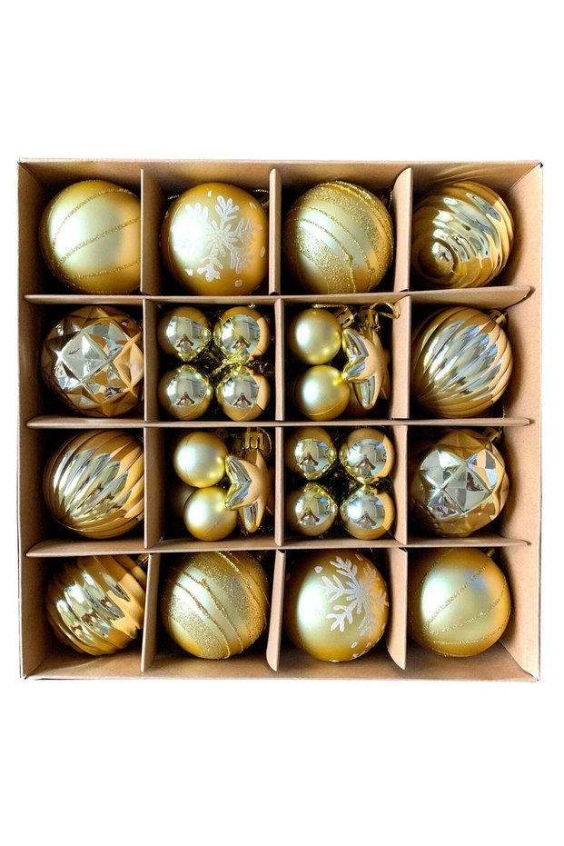 SINCHER 42 Pieces Ball Decorations, Shatterproof Tree Hanging Balls, Plastic Ball Set for Decoratin