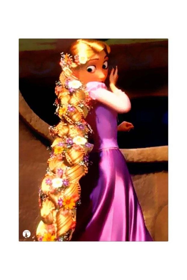 Disney Princess Rapunzel Themed Metallic Plate Gold/Purple/Beige 20x15cm