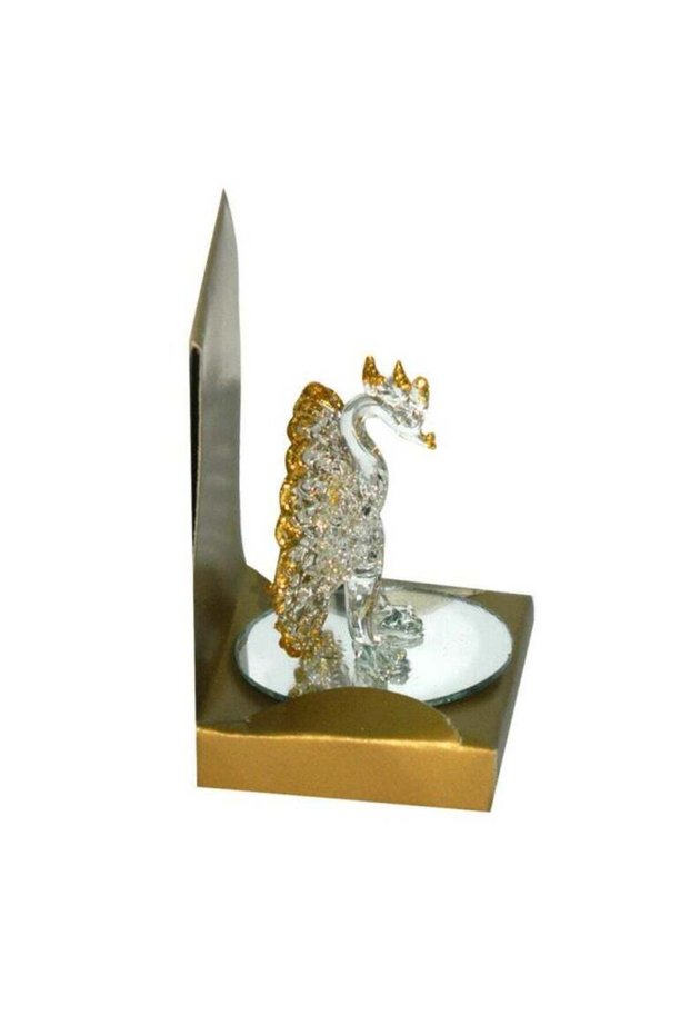 Glass Peacock Shape Decoration Gold Exquisite Elegance for Your Home Décor