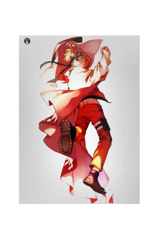 Anime Printed Metallic Plate White/Red/Yellow 20x15cm