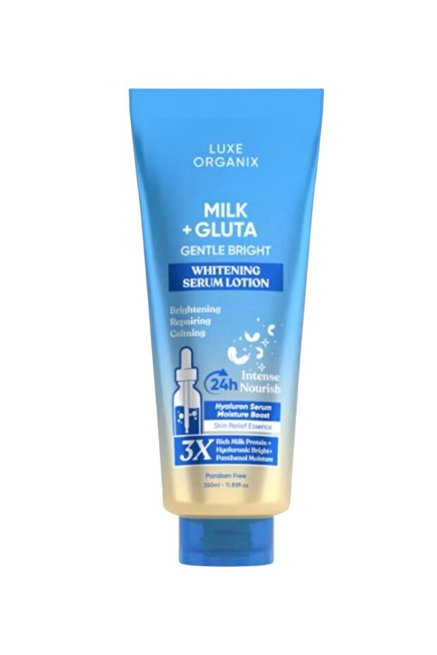 milk + gluta gentle bright whitening serum lotion