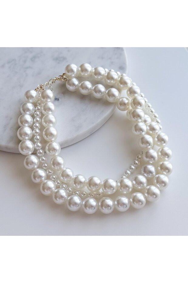 5li İnci Kolye Seti - 5