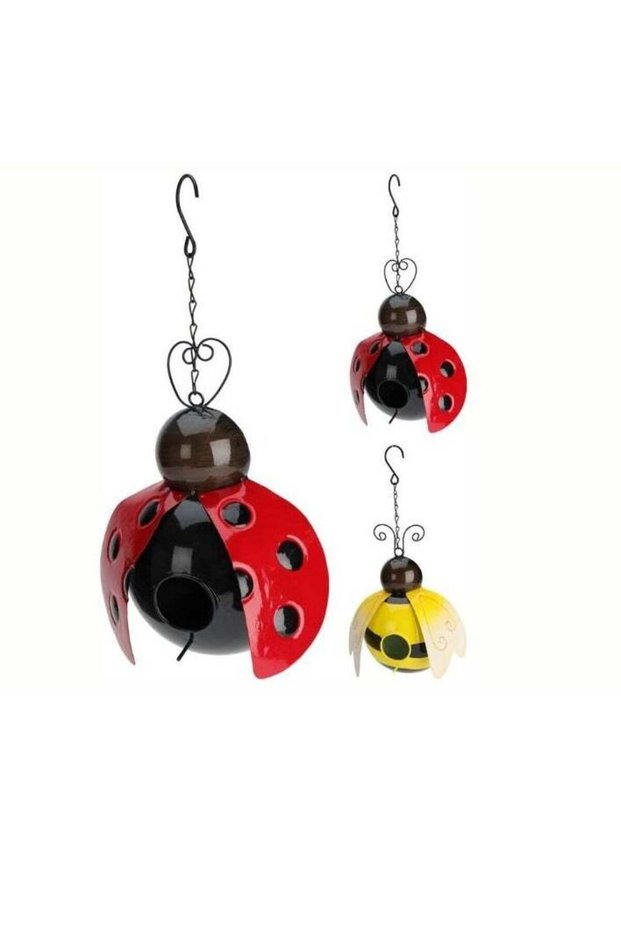 KI Metal Birdhouse Insects Hanger Assorted