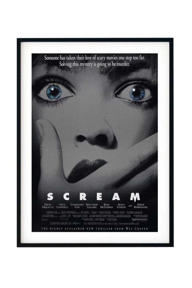 Scream Movie Poster With Frame Multicolour 30x40cm