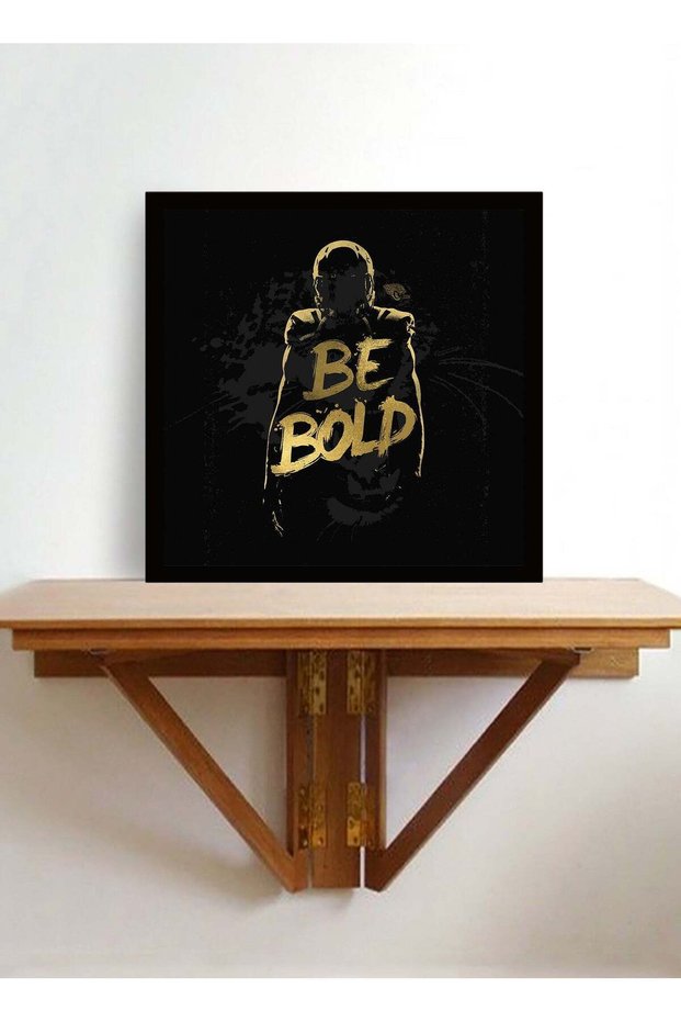 Wall Posters with Be Bold Quote Artwork and Black Frame - Wall Arts Home Décor Photo Frames - 40x40
