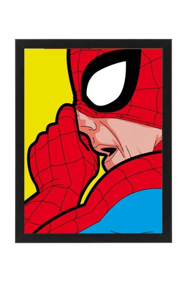 The Secret Life Of Spider-Man Art Poster With Frame Red/Yellow/Blue 30x40cm