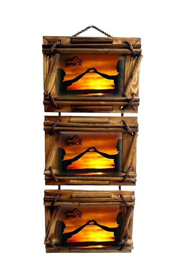 Solid Wood Photo Frame Set with Glass Display Variety and Shapes 4"x6"