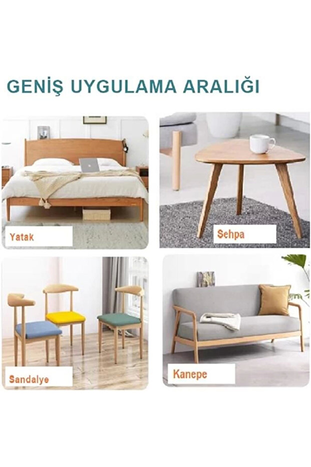 sandalye pabucu,Masa,koltuk,tabure ayak kılıfı 8 adet Siyah (Medium) - 4