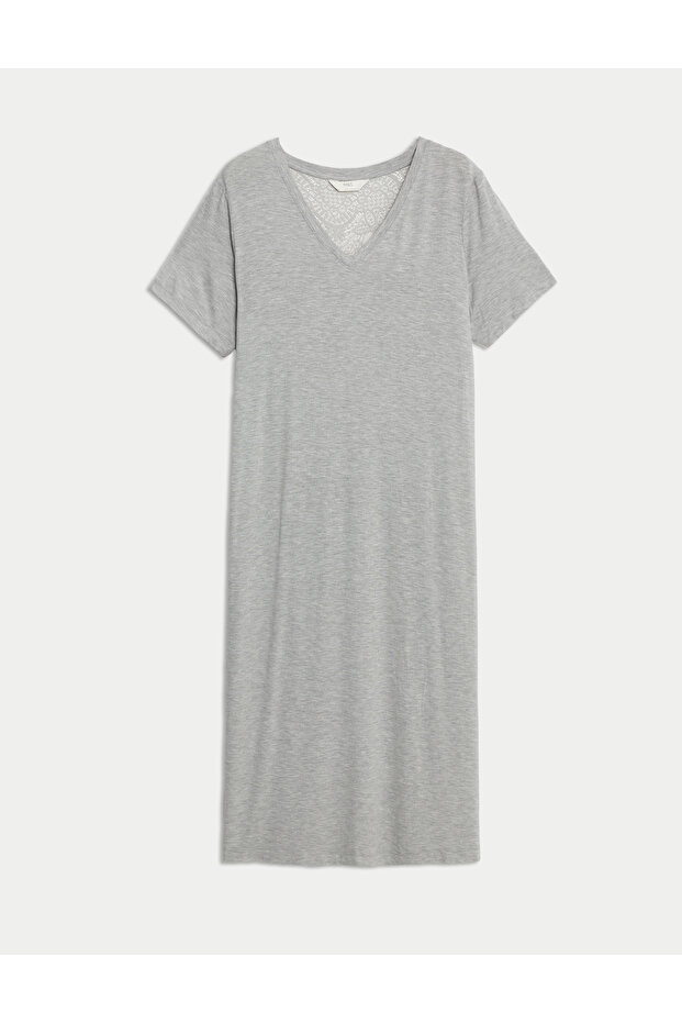 Dantel Detaylı Gecelik - 5