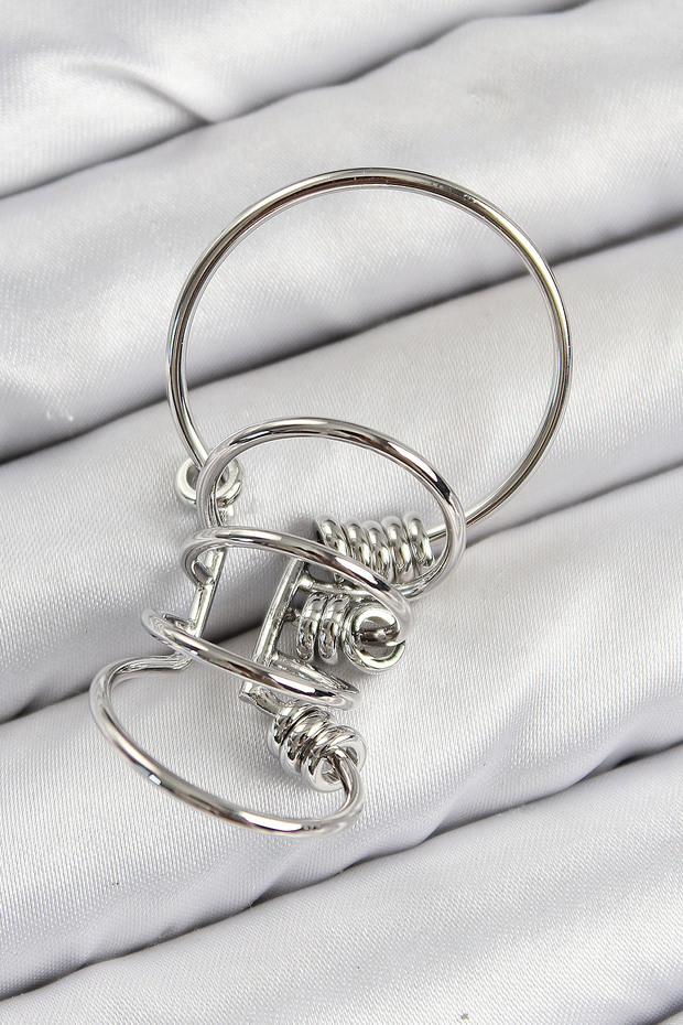 Brass Ring Model Silver Color Cartilage Earrings Tj-Bkp11059