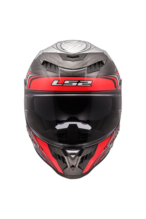 DRAGON ENTHUM KARBON KAPALI KASK KIRMIZI - 1