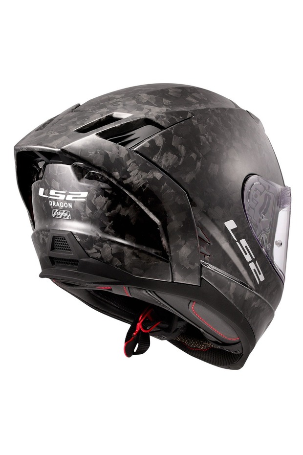 DRAGON FORGED KARBON KAPALI KASK SİYAH - 2