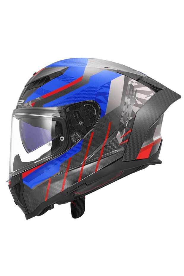 DRAGON TRAX KARBON KAPALI KASK MAVİ - 1