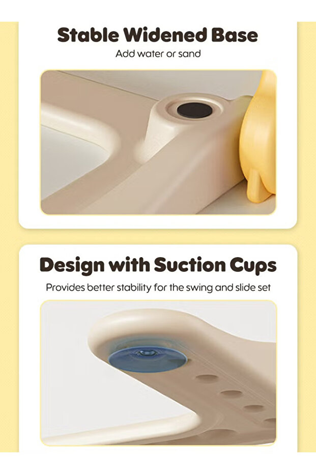 Toddler Swing and Slide Set for Children, Baby Playground with Basketball Hoop, Long Slide - 6