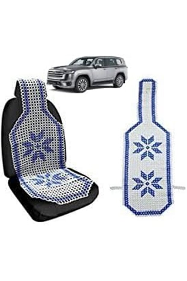 Marble Bead Car Seat Cushion with Acupressure Design for Back Support | Cooling, Breathable, Univers