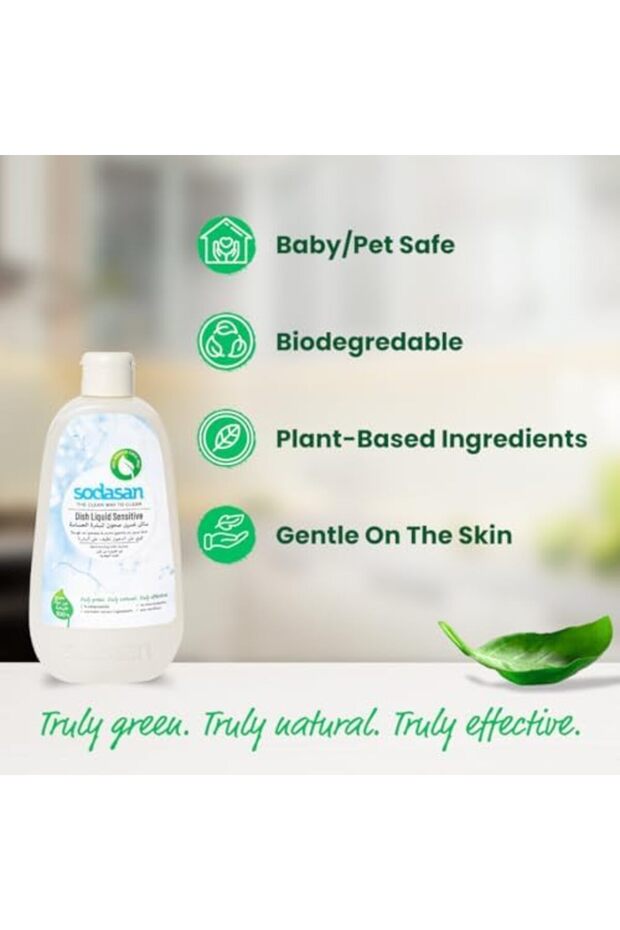 100% Natural Dish Liquid Sensitive 500 ml – Certified Organic, Fragrance-Free, Gentle on S - 3