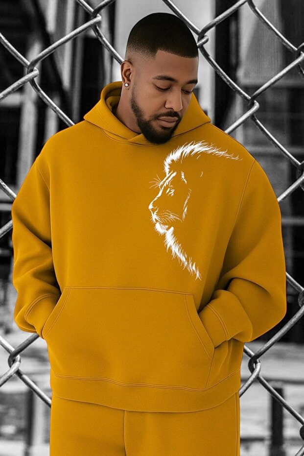 Lion Lion Printed Oversized Sweatshirt