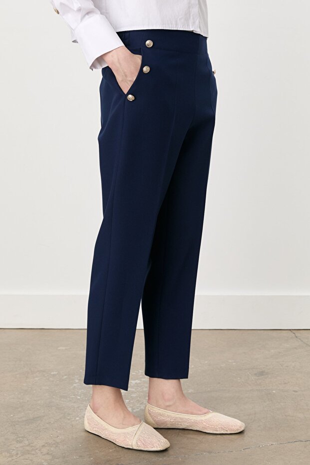 Blazer Pantolon Lacivert - 2