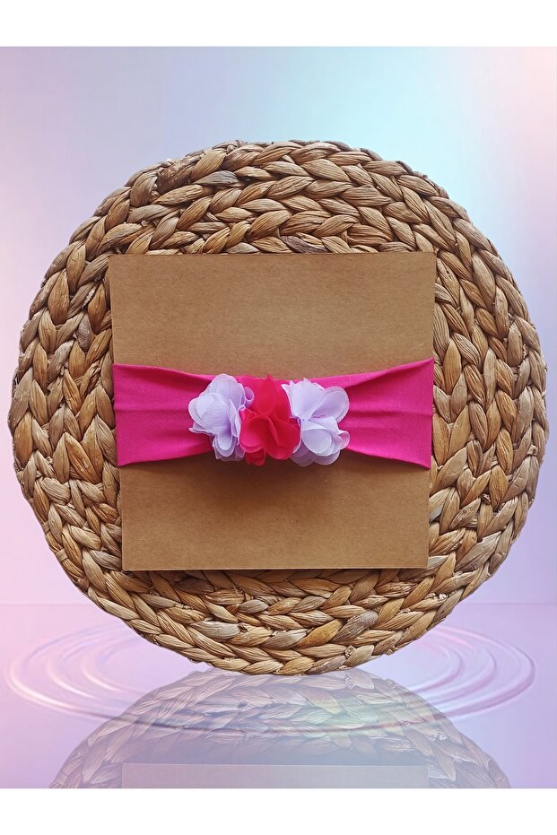 Baby Girl Fuchsia Flower Decorated Headband