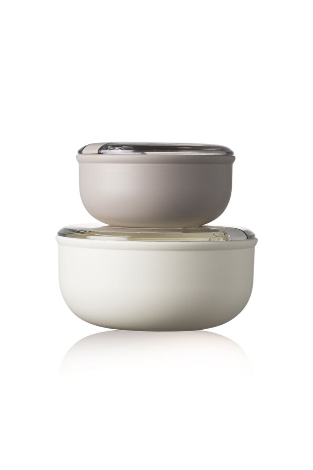 Pull Box Square and Round Storage Container Set - 4