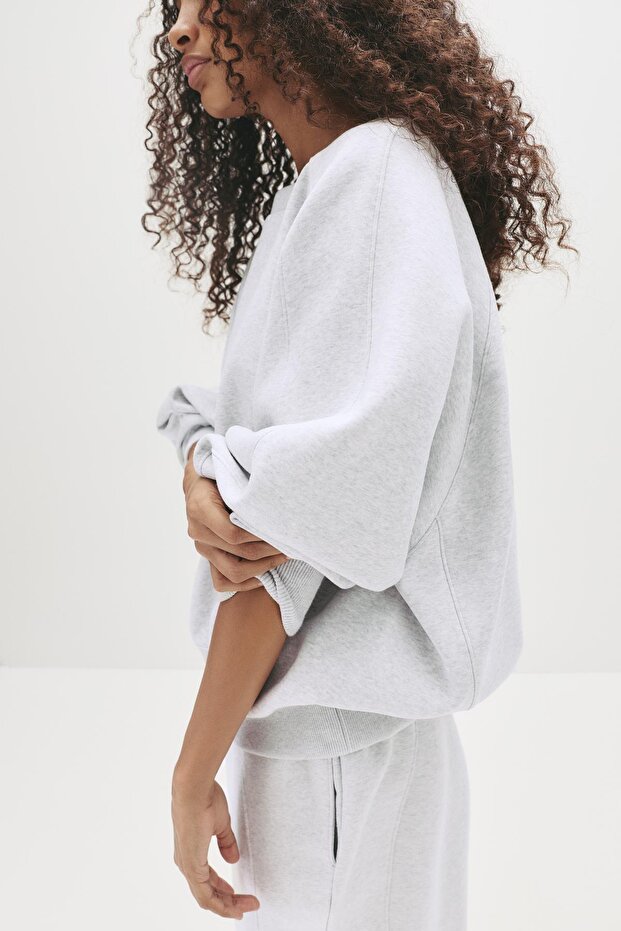 Oversize dikişli sweatshirt - 2