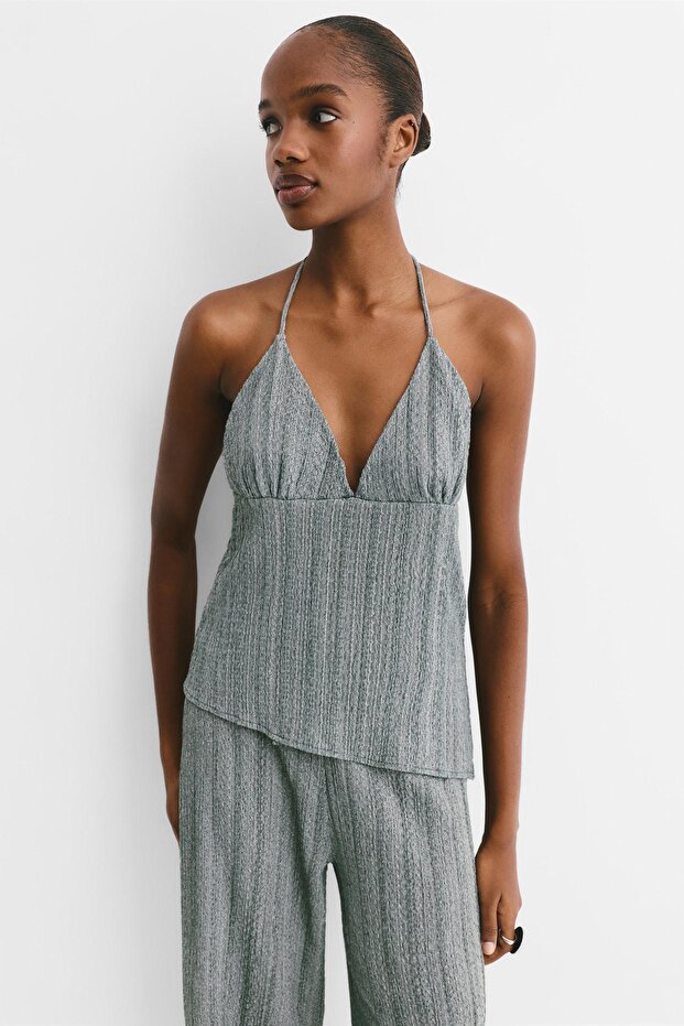 Asimetrik bambula top - 4