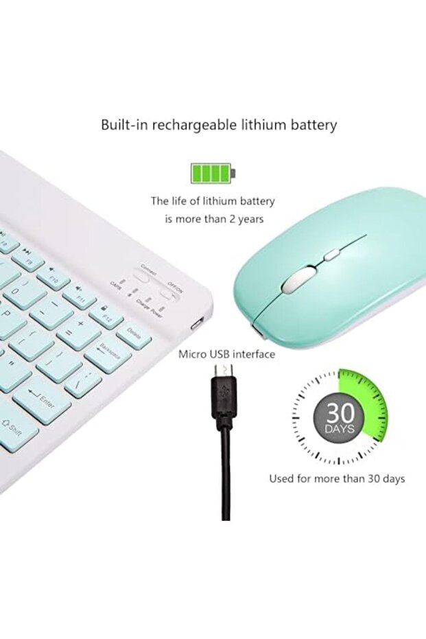 Ultra-Slim Bluetooth Keyboard and Mouse Combo - 6