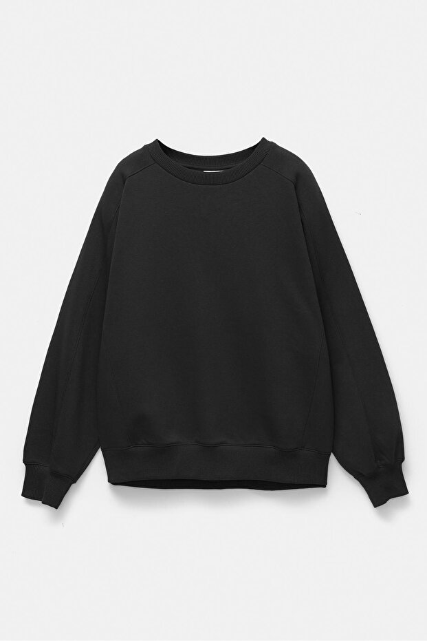 Oversize dikişli sweatshirt - 7