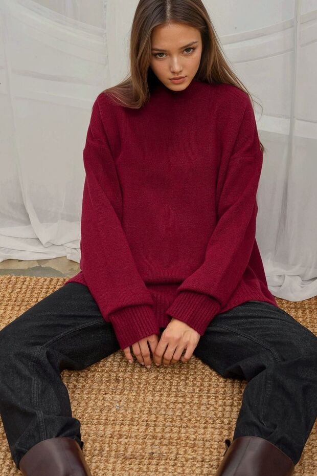 Rahat Bisiklet Yaka Triko Kazak - 1