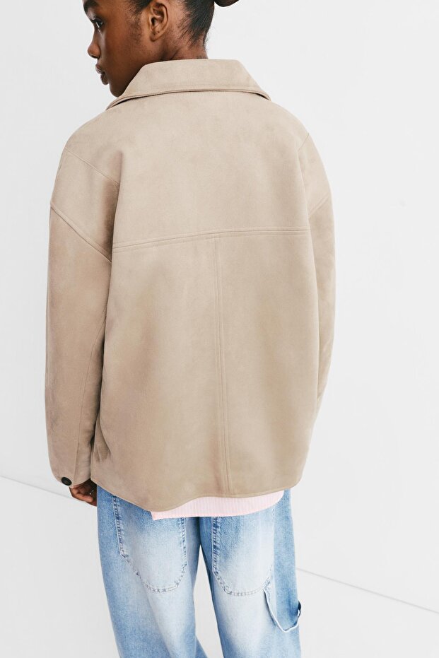 Suni süet ceket - 5