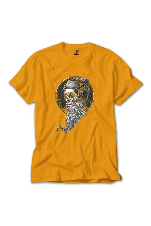 Tricou Skull Skull Hippy Galben