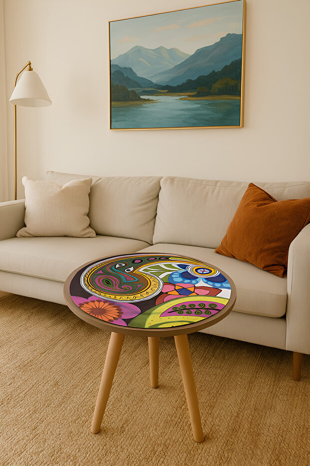 tekli oval yan sehpa - 1