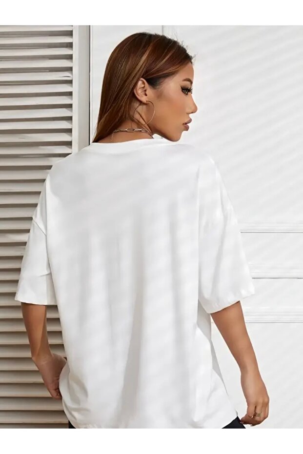 Unisex Solid Basic Oversize Circle Neck Tshirt - 2