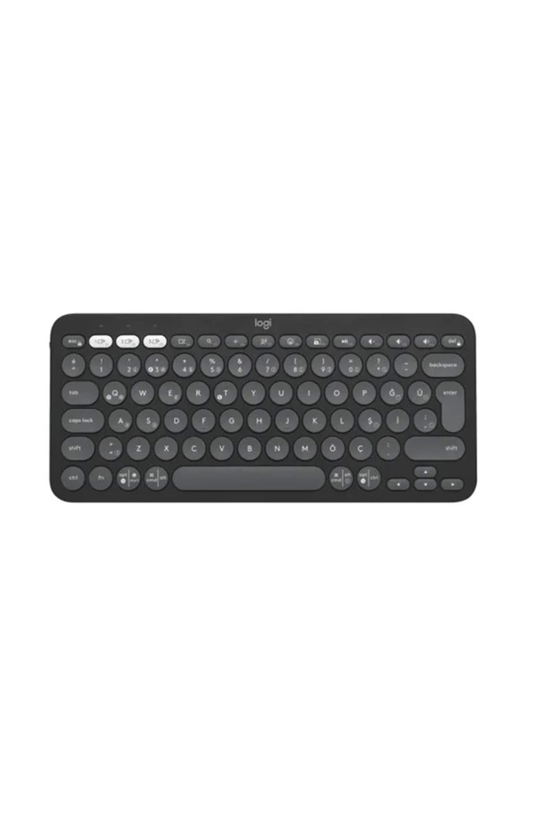 K380s Pebble Keys 2 Çoklu Cihaz Özellikli Bluetooth Türkçe Q Klavye Gri 920-011859 - 1