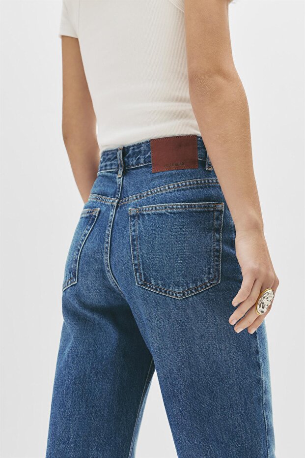 Yüksek bel düz kesim jean - 5
